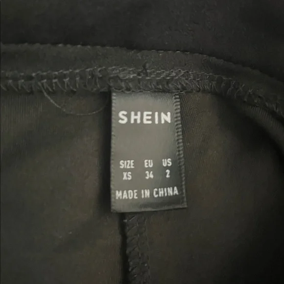 SHEIN Black Side Zip Trousers Single Pleat - Picture 2 of 5